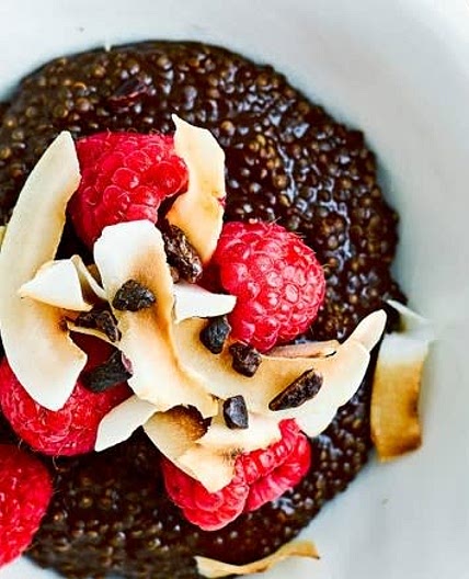 Chocolate, Coconut & Raspberry Quinoa Porridge