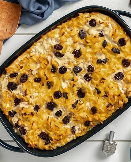 Lemon Ricotta and Cherry Kugel