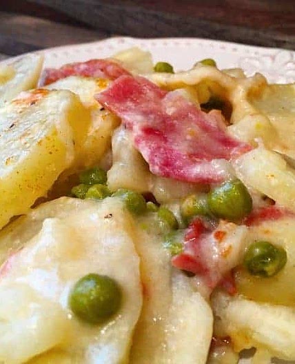 Creamy Ham, Pea, & Potato Casserole