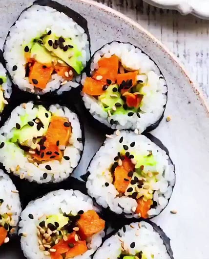Sweet potato sushi rolls