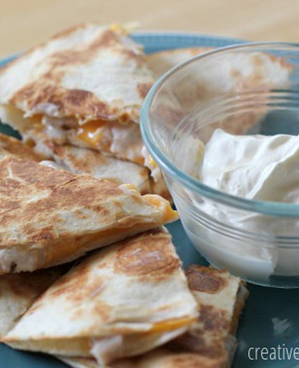 Cheesy Turkey and Ranch Quesadillas