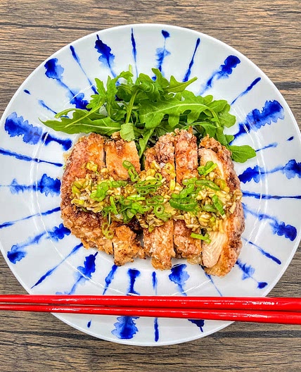 Fried Chicken with Green Onion Sauce