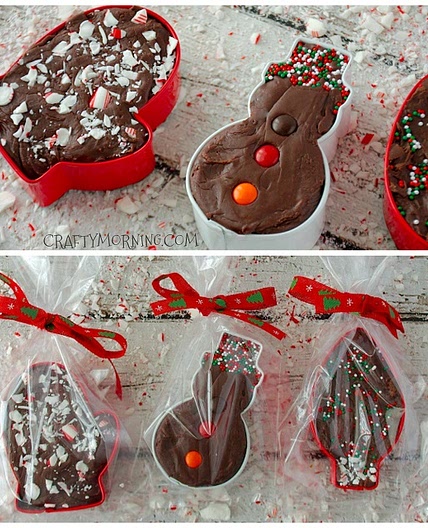 Cookie Cutter Fudge Christmas Gifts - Crafty Morning