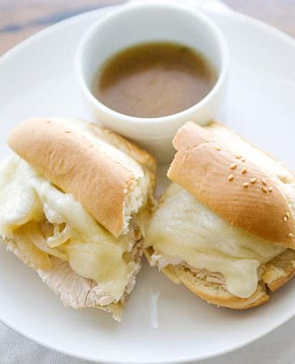 Slow Cooker Turkey Dip Sandwiches