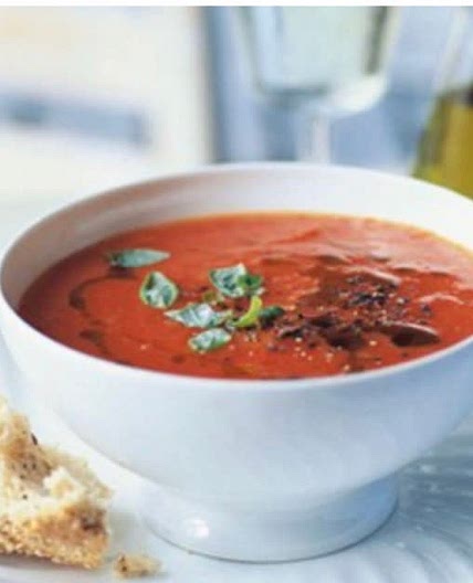 Roasted red pepper and tomato soup