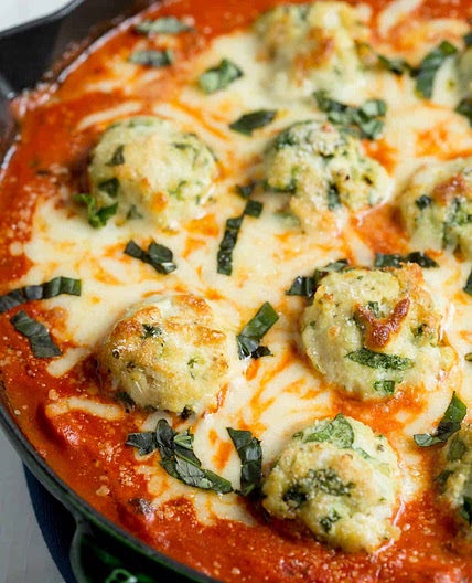 Baked Chicken Parmesan Meatballs