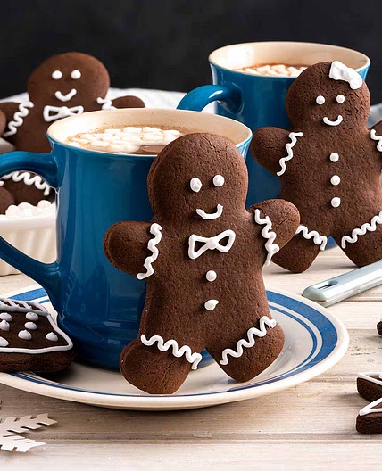 Hot Cocoa Gingerbread Cookies