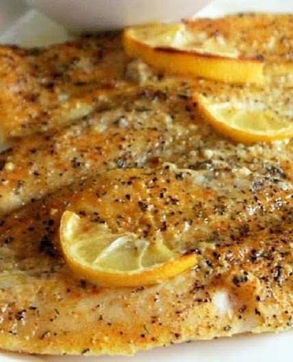 Lemon Pepper Fish with Butter Lemon Rice