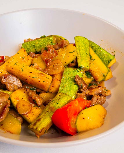 Turkey with zucchini