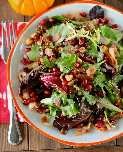 Holiday Salad with Maple Bacon Dressing