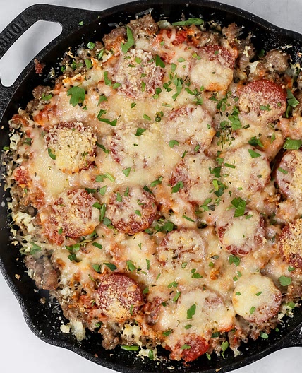 Keto Pizza Skillet