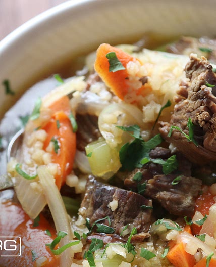 Keto Beef and Cauliflower Rice Soup