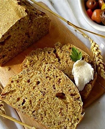 Rustic whole grain gluten free olive bread