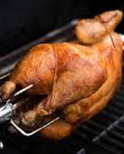 Poulet bbq sur rotissoire