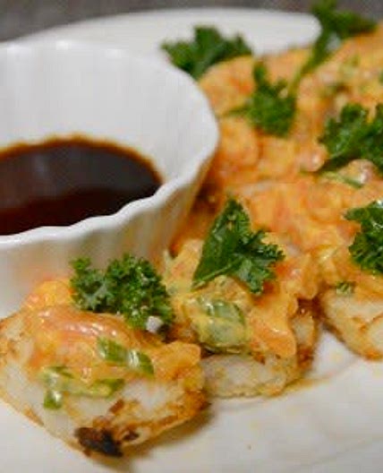 Air Fried Crispy Rice with Spicy Salmon