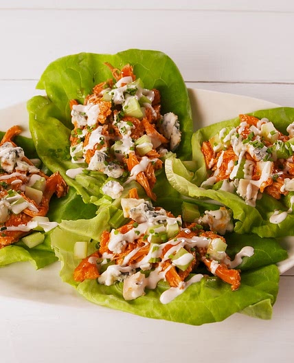 Buffalo chicken lettuce wraps
