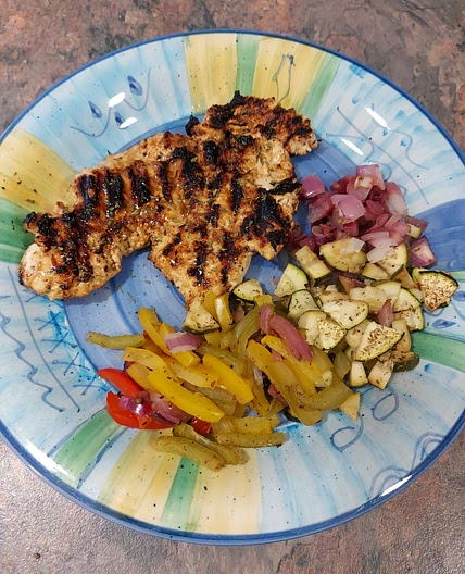 Chicken Escalope with Roasted Courgette