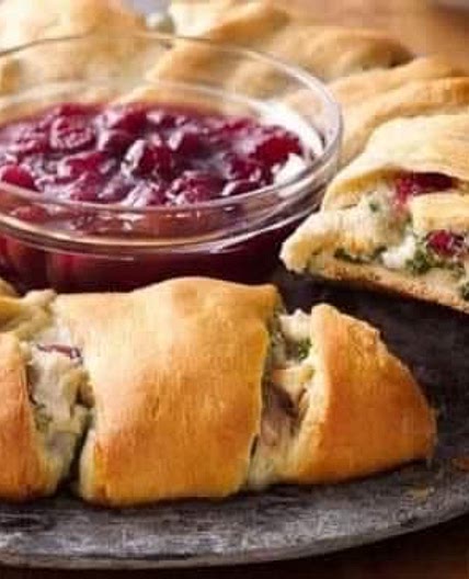 Cranberry Turkey Crescent Ring 