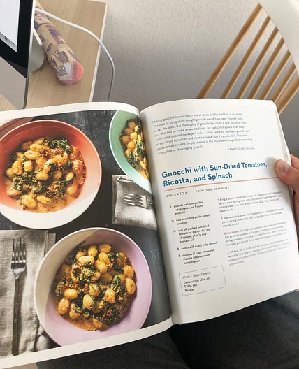 Gnocchi w tomatoes, and spinach