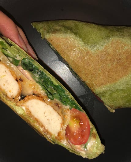 Sweet chilli chicken toasted wrap 