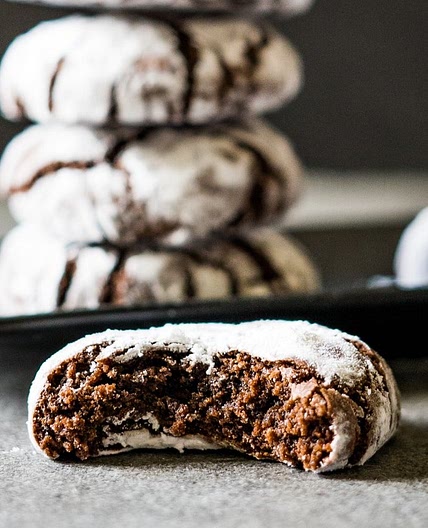 Mocha Crinkle Cookies