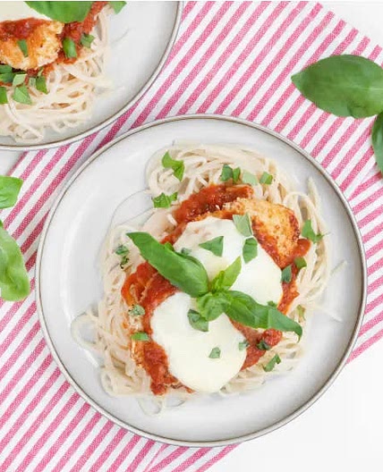 Spaghetti et Poulet au Parmesan