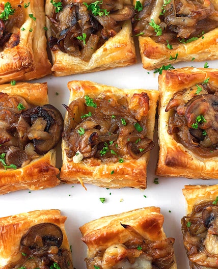 Caramelized onion tartlettes appitizer