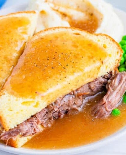 Hot Roast Beef Sandwiches with Gravy