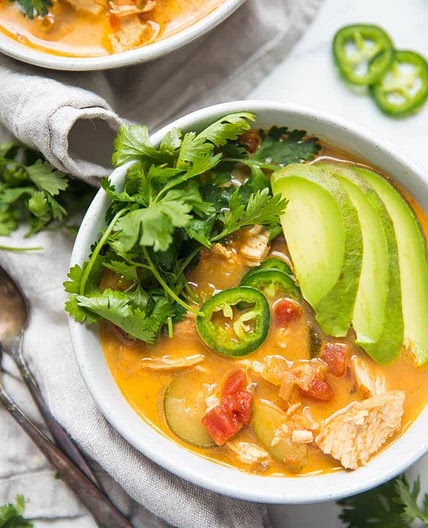 Whole30 Instant Pot Chicken Tortilla-Less Soup