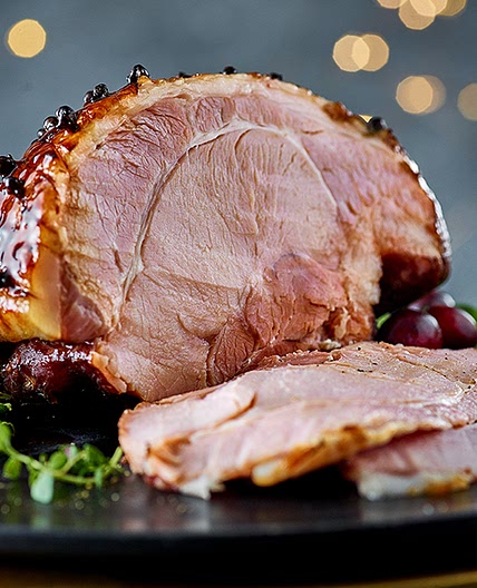 Honey & mulled wine spiced Christmas ham