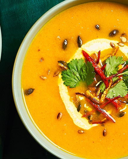 Clementine, carrot & ginger soup