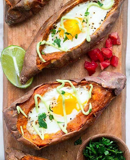 Twice Baked Mexican Sweet Potatoes | Food Faith Fitness