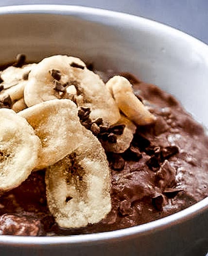Chocolade havermoutpap met banaan