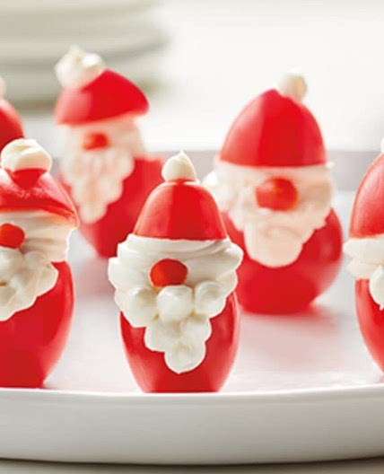 Tomato and Goat Cheese Santas