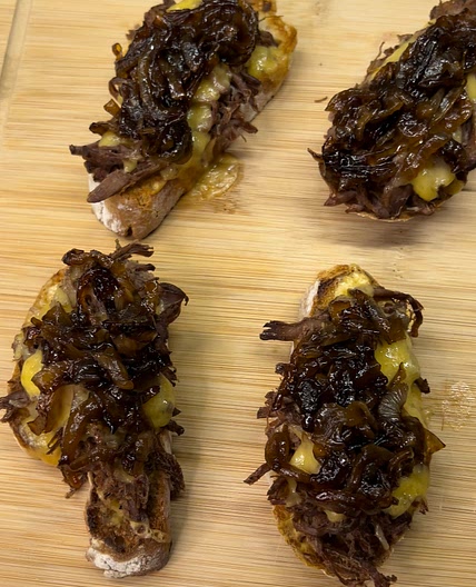 Beef & Caramelised Onion Toastie Bites