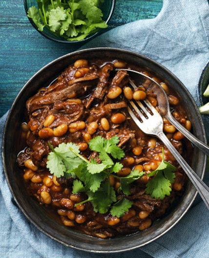 Pulled Brisket with Chipotle and Beans