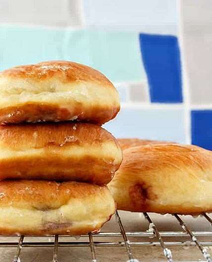 Glazed Raspberry Filled Doughnuts (Krispy Kreme Copycat Recipe)