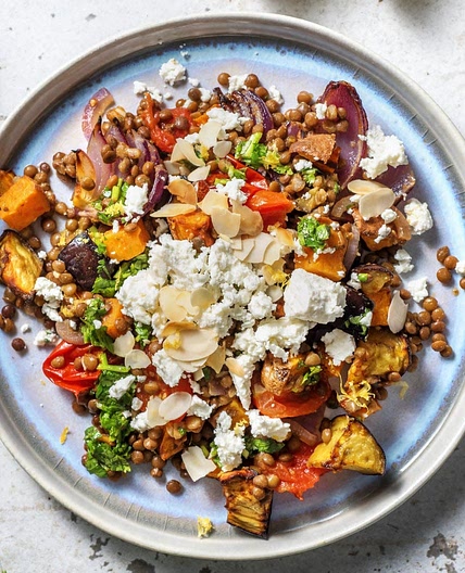 Roasted Veg and Lentils