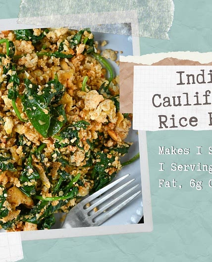 Indian Cauliflower Rice Bowl