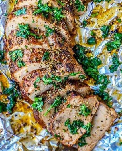 The Best Baked Garlic Pork Tenderloin