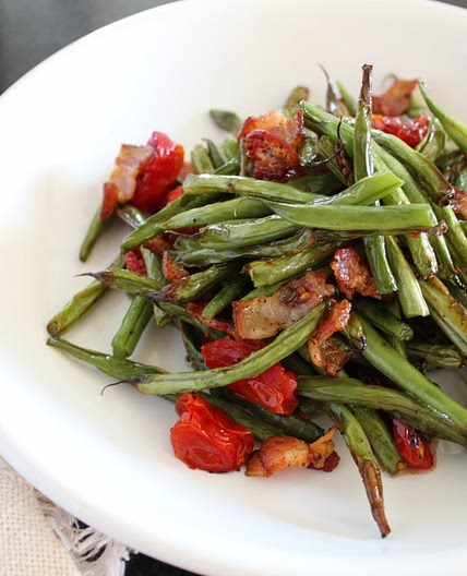 Air Fryer Green Beans with Bacon