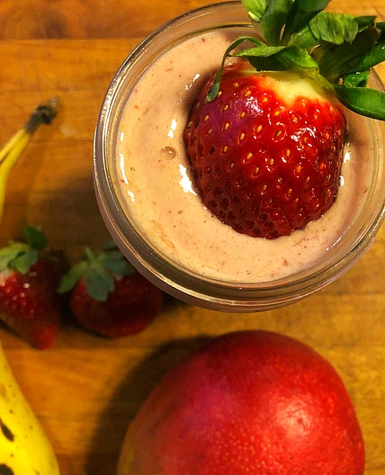 Strawberry Mango Banana Smoothie (AIP, SCD, Paleo, GF, DF)