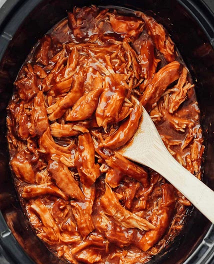 Slow-cooker BBQ pulled chicken