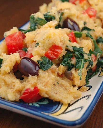 Mediterranean Polenta Scramble