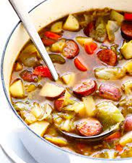 Brats and Cabbage Soup