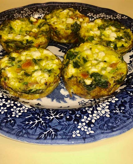 GOAT’S CHEESE AND SPINACH EGG MUFFINS