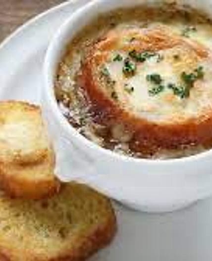 Soupe oignon ( bouillon fondue)