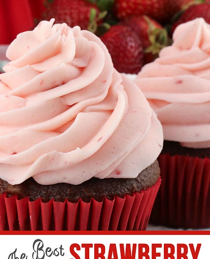 The Best Strawberry Buttercream Frosting