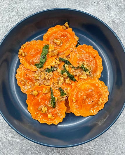 Butternut Squash Ravioli with Sage Sauce