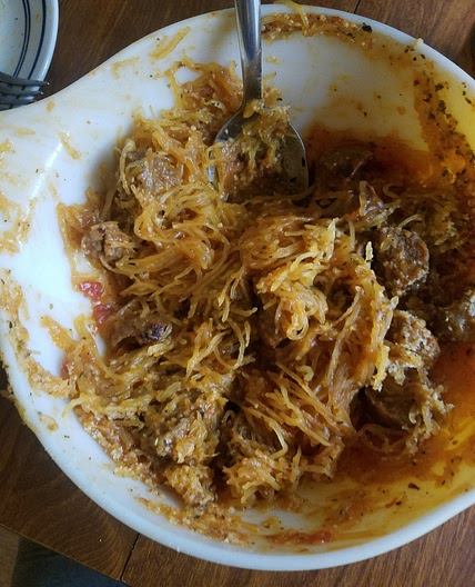 June's Spicy Meatball Spaghetti Squash